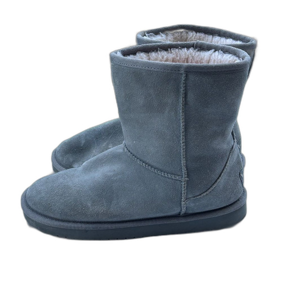 UGG Koolabura Childrens Size 4 Girls Grey Boot Booties Slip On Cozy Shoes Fall - Picture 1 of 10